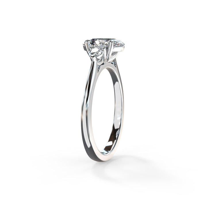 Lyla Oval Trilogy Engagement ring