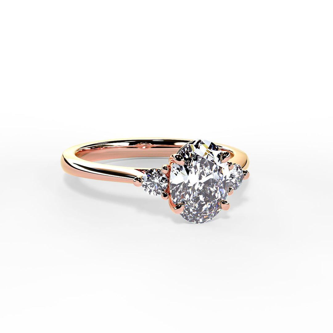 Lyla Oval Trilogy Engagement ring