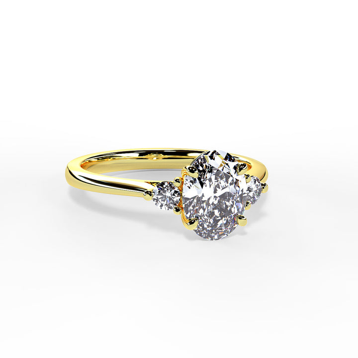 Lyla Oval Trilogy Engagement ring