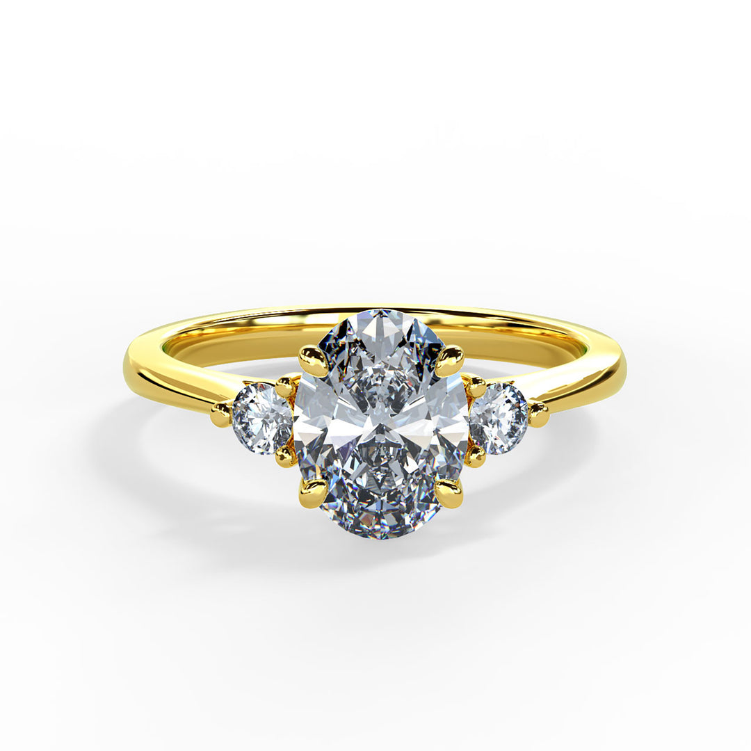 Lyla Oval Trilogy Engagement ring