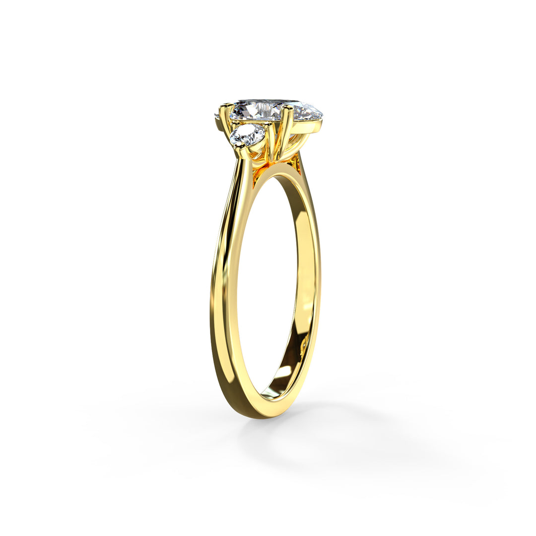 Lyla Oval Trilogy Engagement ring