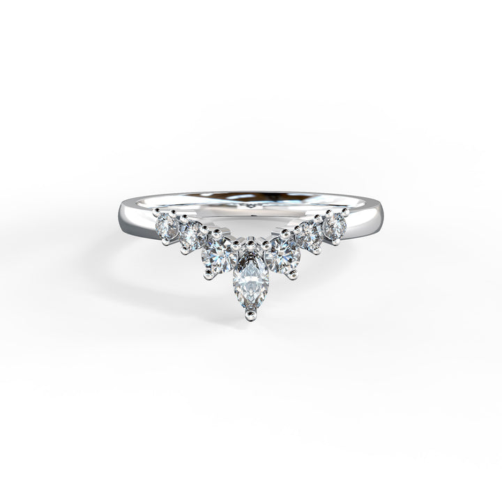 Nicole Shaped Diamond Ring Wedding Band