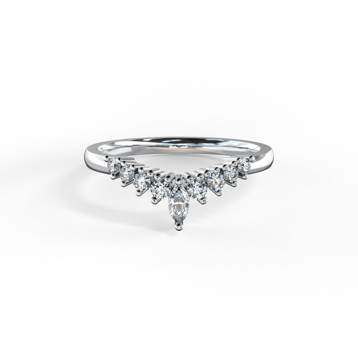 Nicole Shaped Diamond Ring Wedding Band