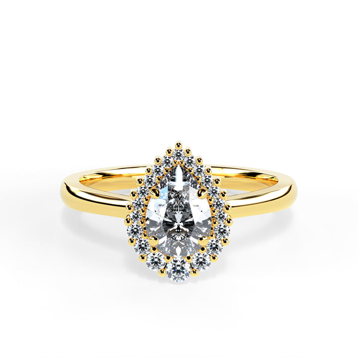 Robyn Pear Cluster Engagement ring