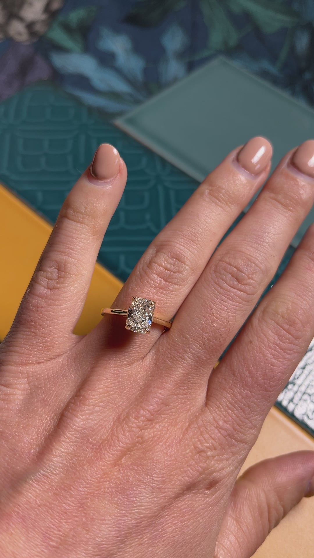 Amelia Cushion Engagement ring